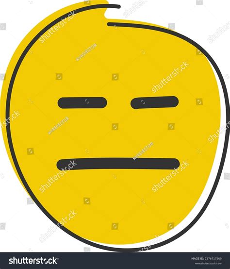 Expressionless Emoji Straight Face Emoticon Neutral Stock Vector ...