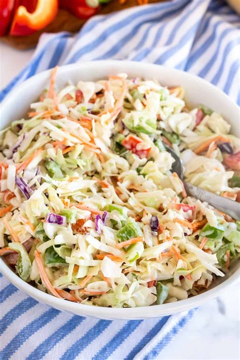 Colorful vegetables and a creamy, lightened up dressing turn a bag of ...
