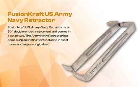 FusionKraft US Army-Navy Retractor, Double Ended, (Set of 2), 8.25 ...
