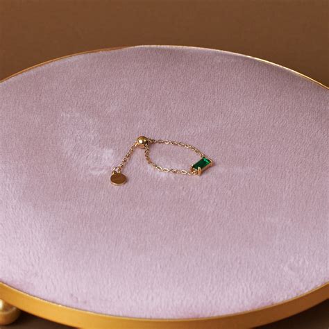 Emerald Green Self-Love Chain Ring | Salty – Salty Accessories