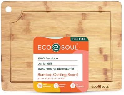 Buy HOKIPO Bamboo Wood Jumbo Chopping Cutting Board for Kitchen - 60x40 ...