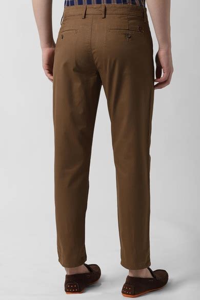 Buy Men Brown Solid Chino Casual Trousers Online - 421112 | Peter England