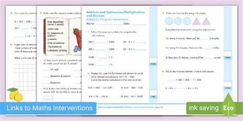👉 Assess Y6 Ready-to-Progress: Add Subtract Multiply Divide