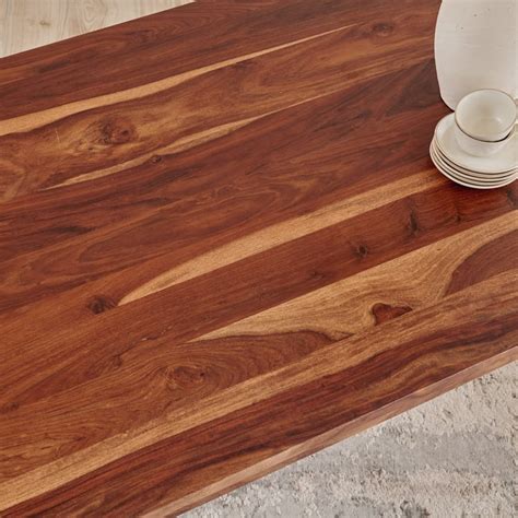 Buy Adana Grand Sheesham Wood 6-Seater Dining Set with Chairs - Brown ...