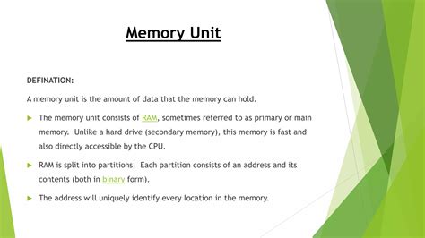 Memory Unit PPT 的图像结果