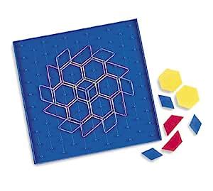 Learning Resources Two-Sided Pattern Block Array Geoboard : Amazon.in ...