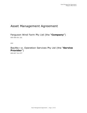 Fillable Online Asset Management Agreement (draft 3-1) Fax Email Print ...