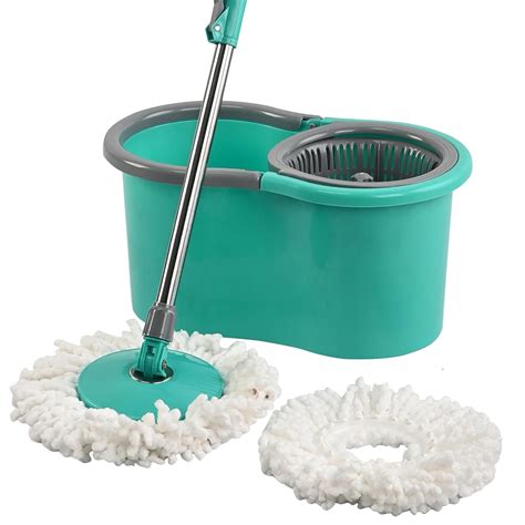 Kuber Industries Plastic Spin Mop Bucket | Extendable Handle Moppers ...