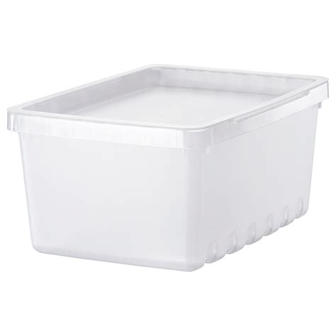 UPPSNOFSAD storage box with lid, transparent, 25x17x12 cm/3.5 l (9 ¾x6 ...