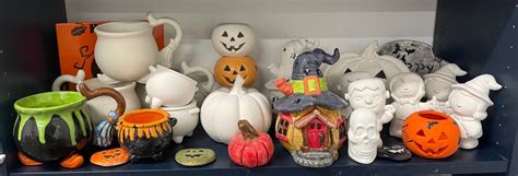 Halloween pottery painting , Leegomery Community Centre, Telford, 18 ...