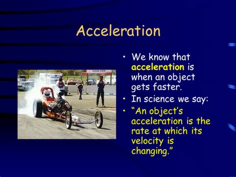 Image result for Acceleration Xamples Science