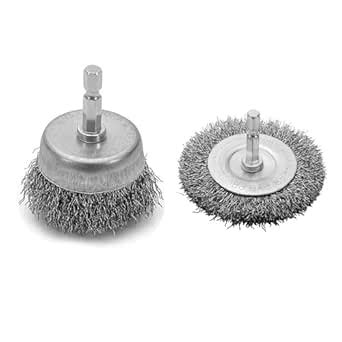 ROZZLOOM 2 Inch Wire Brush - 1/4 Inch Hex Shank Wheel and Cup Brush Set ...