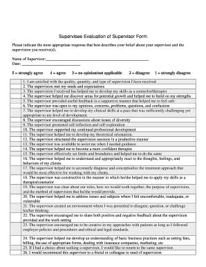 Supervisee Evaluation Of Supervisor Form - CAMFT - Camft - Fill and ...