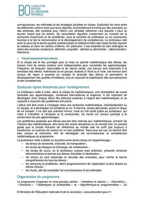 Programme De Math Seconde 的图像结果