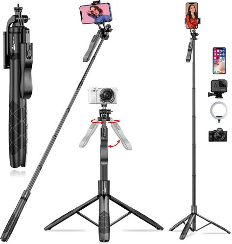 WeCool S5 Selfie Stick with Tripod Stand, 6section Telescopic Pole with ...