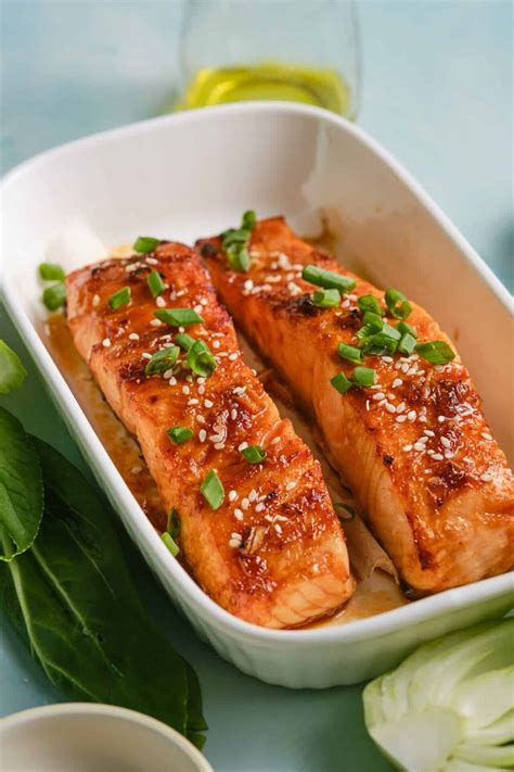 Easy Baked Teriyaki Salmon | Baked Bree