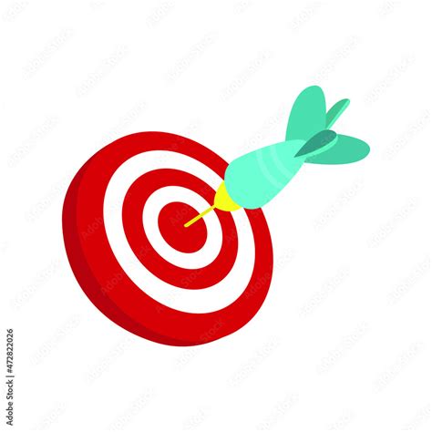 Bullseye dart board Darts emoji vector illustration Stock Vector ...