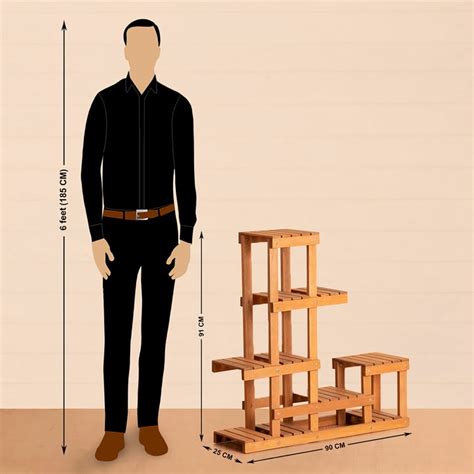 Buy Juliet Solid Wood Multi-Tier Planter Stand - Brown from Home Centre ...