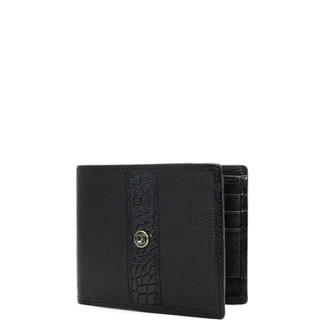 Black Bifold Leather Mens Wallet – Da Milano