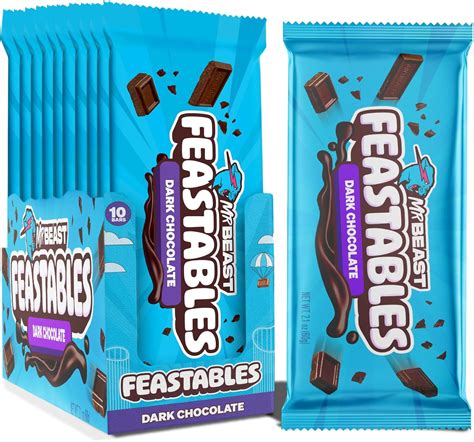 Feastables MrBeast Chocolate Bars/Barras de chocolate (10 x 60 g) - El ...