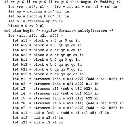 Image result for Strassen algorithm Implementation
