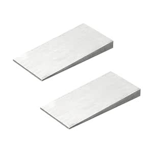 PATIKIL 2 Pcs Metal Wedge, 4.8x2.4x0.5 Inch Carbon Steel Wedge Shims ...