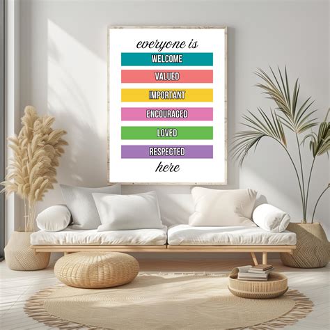 Everyone is Welcome Here Poster, Welcome Here Sign, All Are Welcome ...