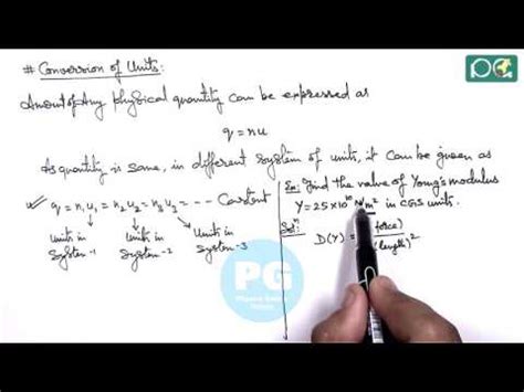 Conversions of units Video Lecture - JEE