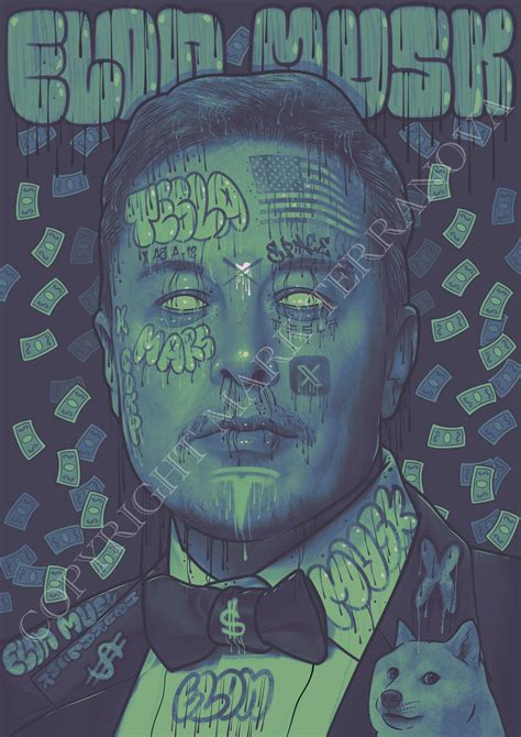 Elon musk art print I did : r/elonmusk