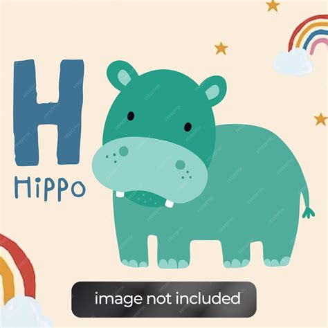 La letra H del alfabeto animal | Vector Premium