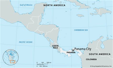 Panama Map And Satellite Image Panama Map Panama Geographical Map