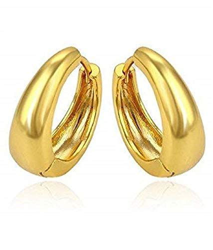 Buy Vama Fashions Gold Plated Fashionable Glamorous Kaju Kan Bali Hoop ...