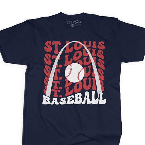 St, Louis baseball wavy text baseball retro design for Saint Louis bas ...