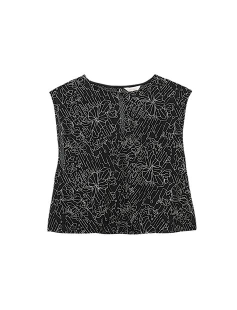 Buy Embroidered Metallic Sleeveless Top at Marks & Spencer