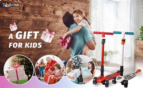 Toyshine Rodeo Kids Kick Scooter for 4-10 Year Kids, with 3 Wheel, 4 ...