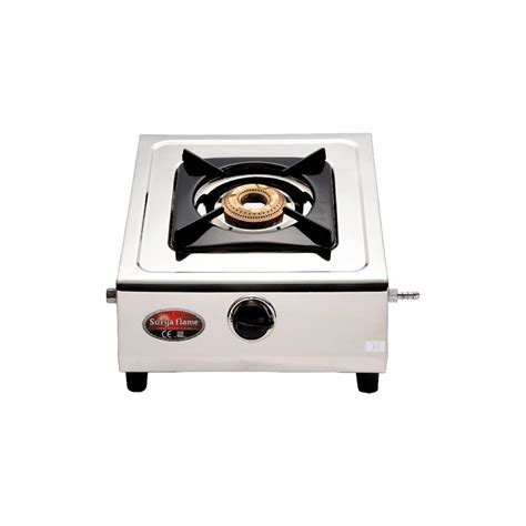 Surya Flame Single Gas Stove LPG 1 Burner Chulha Panther Stainless ...