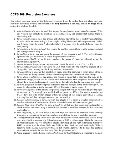 Image result for Recursion Exercises