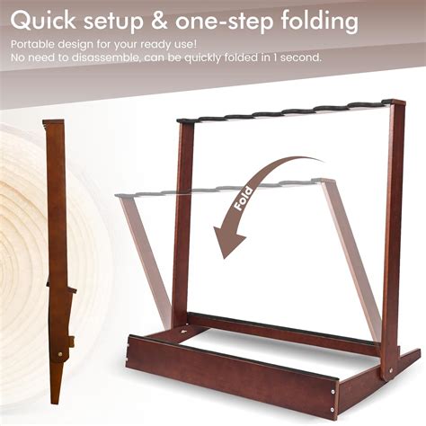 Verovita Guitar Stand - 7 Holder Wooden Rack, Folding Design India | Ubuy