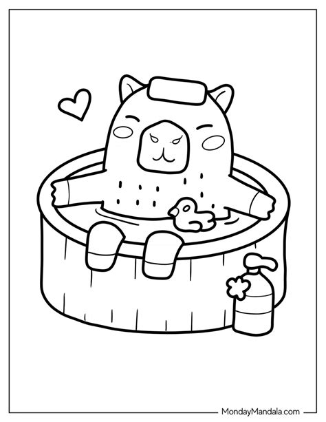 20 Capybara Coloring Pages (Free PDF Printables)