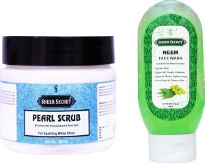 Sheer Secret Neem Face Wash 100ml and Pearl Scrub 300ml Price in India ...