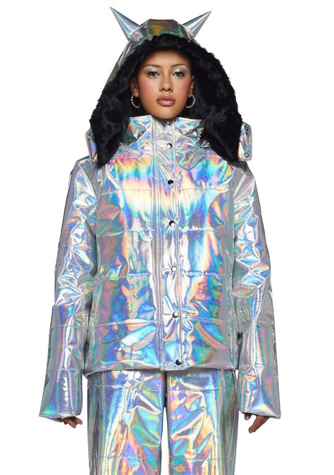 Club Exx Puffer Jacket- Metallic – Dolls Kill