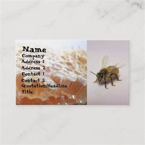Honey Bee Business Card Template 的图像结果