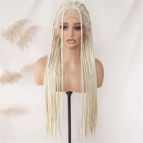 30 Inch 100% Handmade Tied & Handbraided Cornrow Braided Wig With Baby ...
