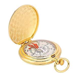 Portable Compass, Portable Folding Brass Pocket Watch Style Brass ...
