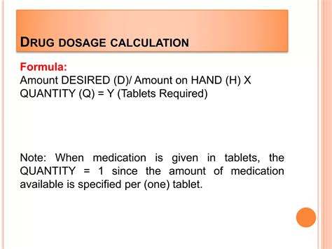 DRUG DOSAGE CALCULATION IN PEDIATRICS BY MANISHA THAKUR | PPTX