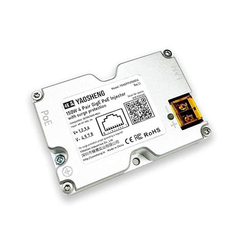 150W GigE Passive PoE Injector with Surge Protection, Developed for ...