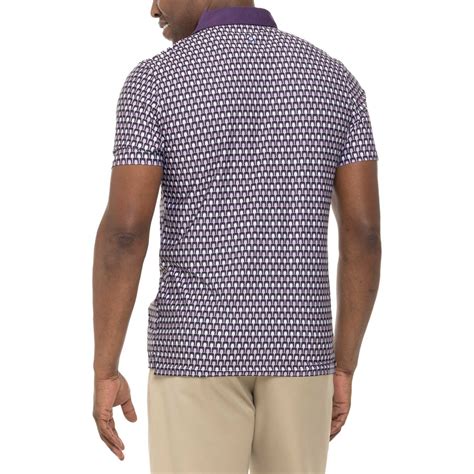 Ben Sherman Retro Geo Tech Jersey Polo Shirt - Short Sleeve - Save 75%