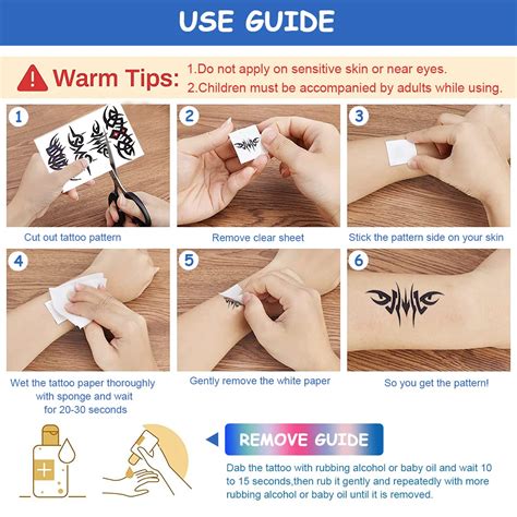 MAYCREATE® 42 Sheets Tatto Sticker for Men Eagle Temporary Tattoos Sti ...