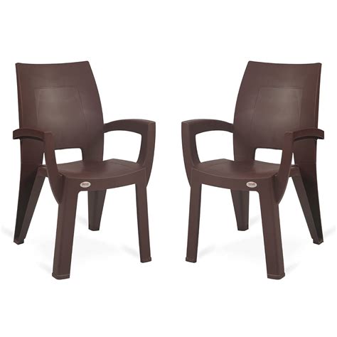 Supreme Villa Chair (Plastic,Brown,2 Pieces) : Amazon.in: Home & Kitchen