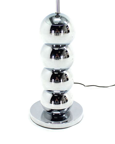 Chrome Globes Glass Floor Lamp at 1stDibs